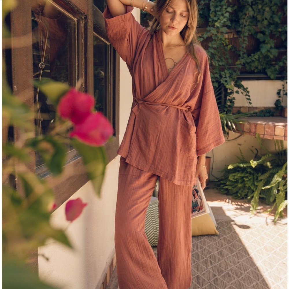 OddBird Kardes Loungewear Top Canyon Rose Large